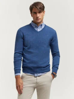 Alvaro Moreno Jerséis|JERSEY V-NECK TRENDY Azul