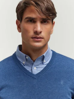 Alvaro Moreno Jerséis|JERSEY V-NECK TRENDY Azul