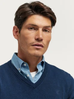 Alvaro Moreno Jerséis|JERSEY V-NECK TRENDY Azul Marino