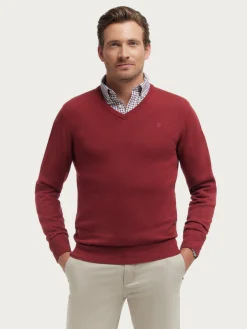 Alvaro Moreno Jerséis|JERSEY V-NECK TRENDY Burdeos