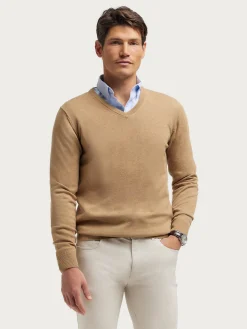 Alvaro Moreno Jerséis|JERSEY V-NECK TRENDY Camel