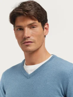 Alvaro Moreno Jerséis|JERSEY V-NECK TRENDY Celeste