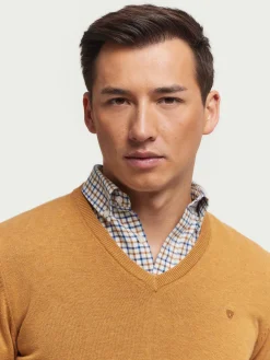Alvaro Moreno Jerséis|JERSEY V-NECK TRENDY Mostaza
