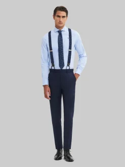 Alvaro Moreno Trajes|Trajes|PANTALON CAPO MICRO Azul Marino