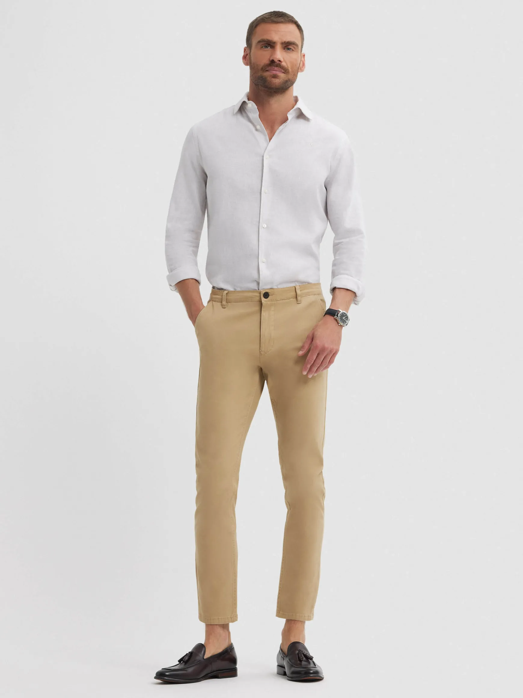 Alvaro Moreno Chino|PANTALON CHINO SLIM FIT Camel