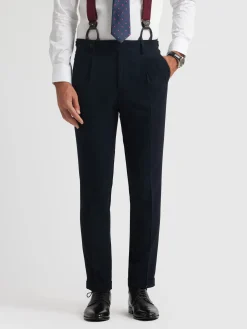 Alvaro Moreno Trajes|Trajes|PANTALON CLASSIC TWILL Azul Marino