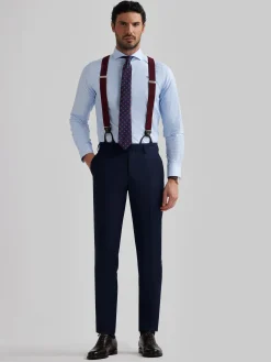 Alvaro Moreno Trajes|Trajes|PANTALON FIL A FIL Azul Marino
