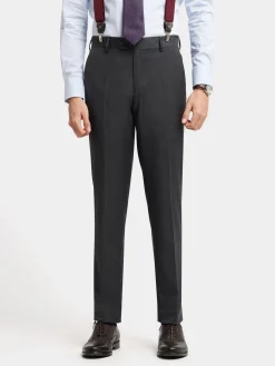 Alvaro Moreno Trajes|Trajes|PANTALON FIL A FIL CRUZADO Gris