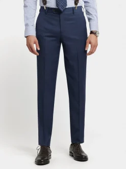 Alvaro Moreno Trajes|Trajes|PANTALON FIL A FIL CRUZADO Azul Marino