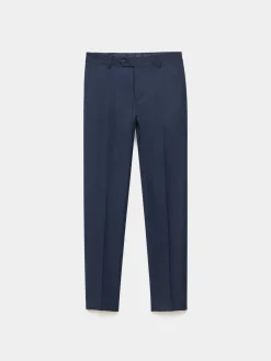 Alvaro Moreno Trajes|Trajes|PANTALON FIL A FIL CRUZADO Azul Marino