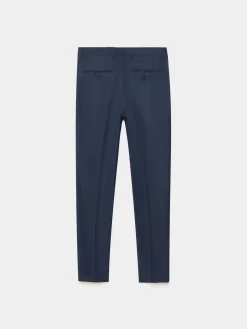 Alvaro Moreno Trajes|Trajes|PANTALON FIL A FIL CRUZADO Azul Marino