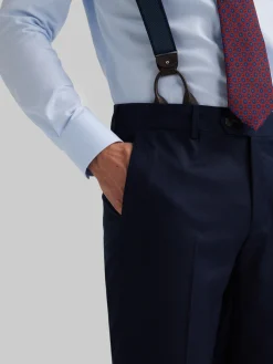 Alvaro Moreno Trajes|Trajes|PANTALON FIL A FIL CRUZADO Azul Marino