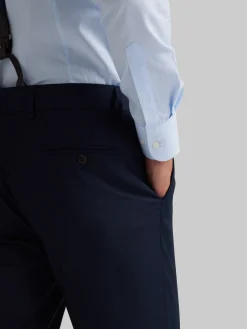 Alvaro Moreno Trajes|Trajes|PANTALON FIL A FIL CRUZADO Azul Marino