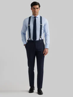 Alvaro Moreno Trajes|Trajes|PANTALON FINESTRA SLIM Azul Marino