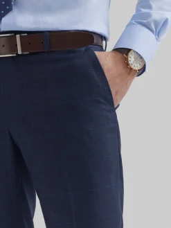 Alvaro Moreno Trajes|Trajes|PANTALON GALES SLIM Azul Marino