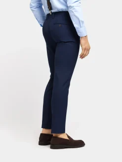 Alvaro Moreno Trajes|Trajes|PANTALON MICRO BIRD Azul Marino