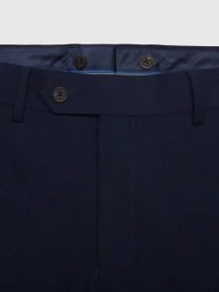 Alvaro Moreno Trajes|Trajes|PANTALON MICRO BIRD Azul Marino