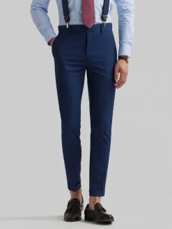 Alvaro Moreno Trajes|Trajes|PANTALON NAPOLI MICROBIRD Azul