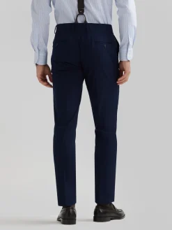 Alvaro Moreno Trajes|Trajes|PANTALON PLAIN SLIM Azul Marino