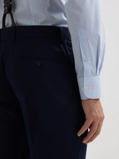 Alvaro Moreno Trajes|Trajes|PANTALON PLAIN SLIM Azul Marino