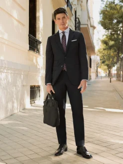 Alvaro Moreno Trajes|Trajes|PANTALON TWILL Azul Marino
