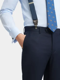 Alvaro Moreno Trajes|Trajes|PANTALON TWILL CRUZADO Azul Marino