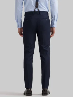 Alvaro Moreno Trajes|Trajes|PANTALON TWILL CRUZADO Azul Marino