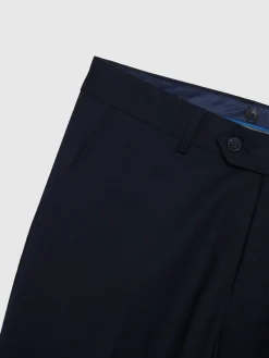Alvaro Moreno Trajes|Trajes|PANTALON TWILL CRUZADO Azul Marino