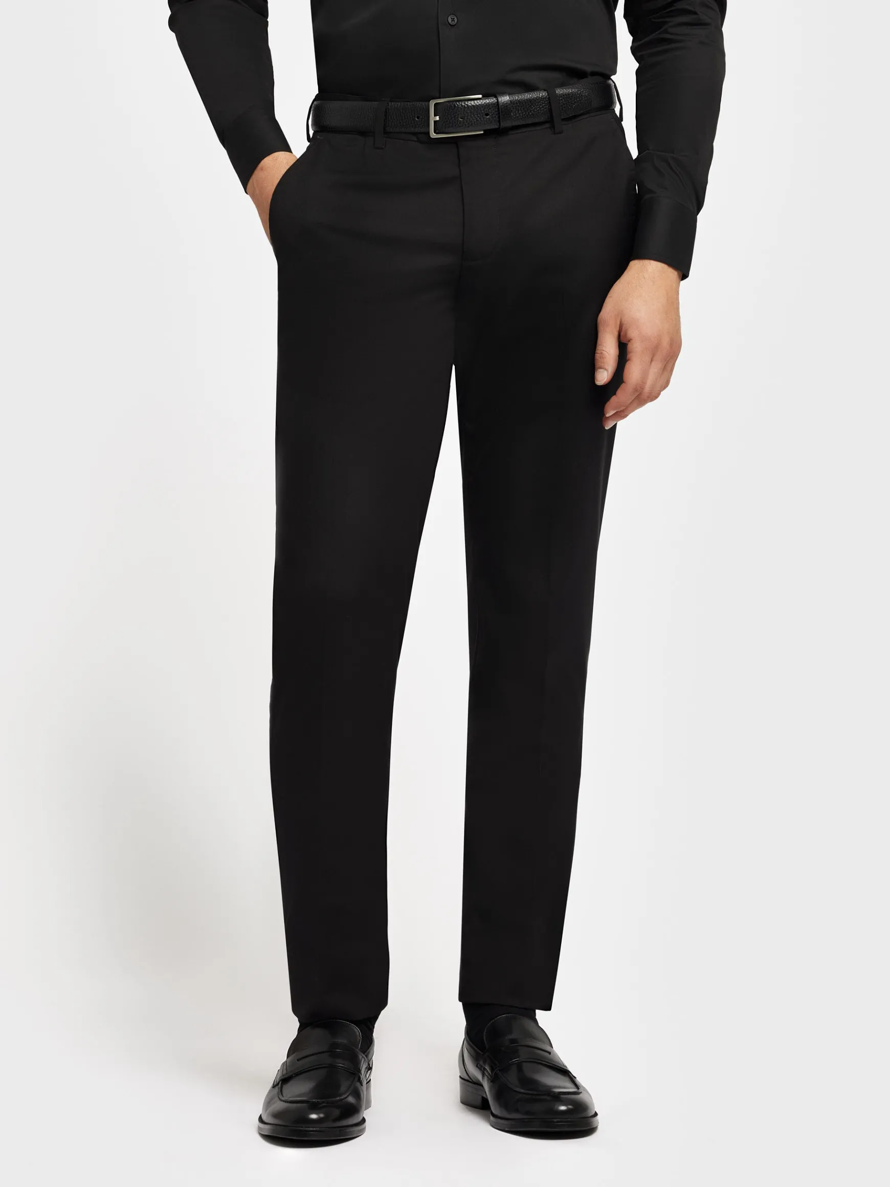 Alvaro Moreno Trajes|Trajes|PANTALON TWILL Negro