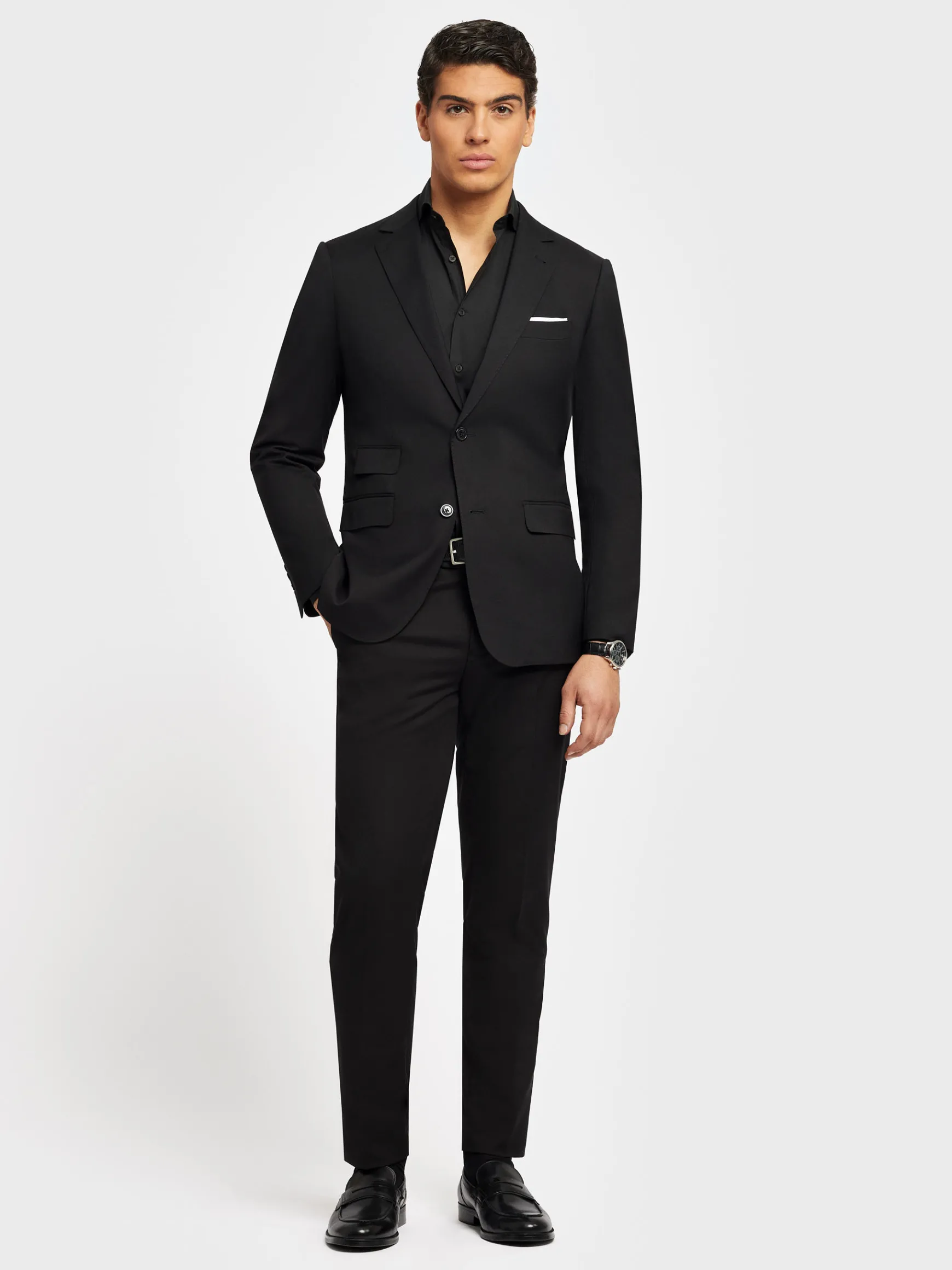 Alvaro Moreno Trajes|Trajes|PANTALON TWILL Negro