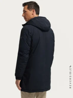 Alvaro Moreno Cazadoras Y Parkas|PARKA RATCHED REVERSIBLE | MARRÓN Azul Marino