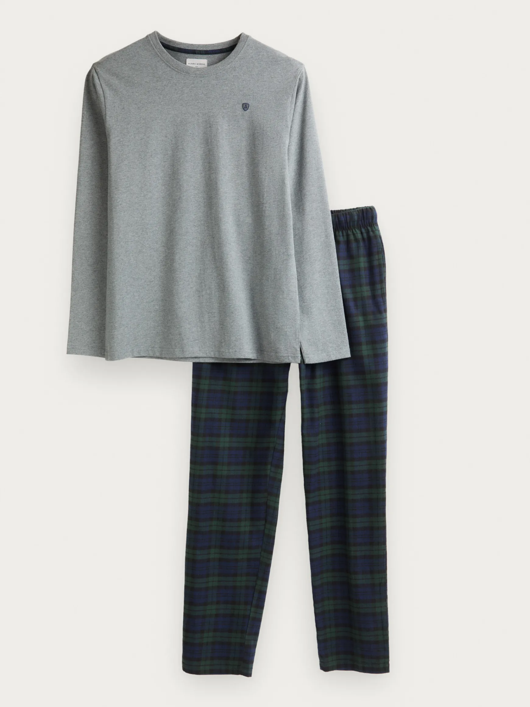 Alvaro Moreno Pijamas|PIJAMA FRANELA CUADROS Gris