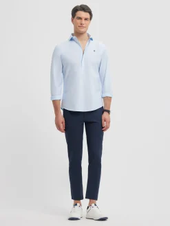 Alvaro Moreno Casual|POLERA PIN POINT Celeste