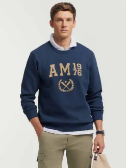 Alvaro Moreno Sudaderas|SUDADERA BASEBALL Azul Marino