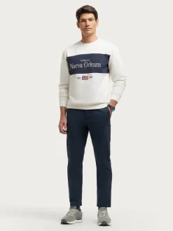 Alvaro Moreno Sudaderas|SUDADERA ORLEANS Blanco