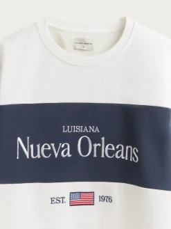 Alvaro Moreno Sudaderas|SUDADERA ORLEANS Blanco