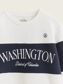 Alvaro Moreno Sudaderas|SUDADERA WASHINGTON Blanco